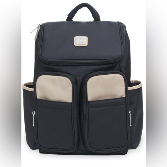 Ergobaby Handbags - Ergobaby Tote diaper bag, Playdate Backpack, Black/tan